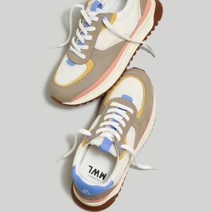 Madewell Kickoff Trainer Sneakers in Colorblock Leather & Suede